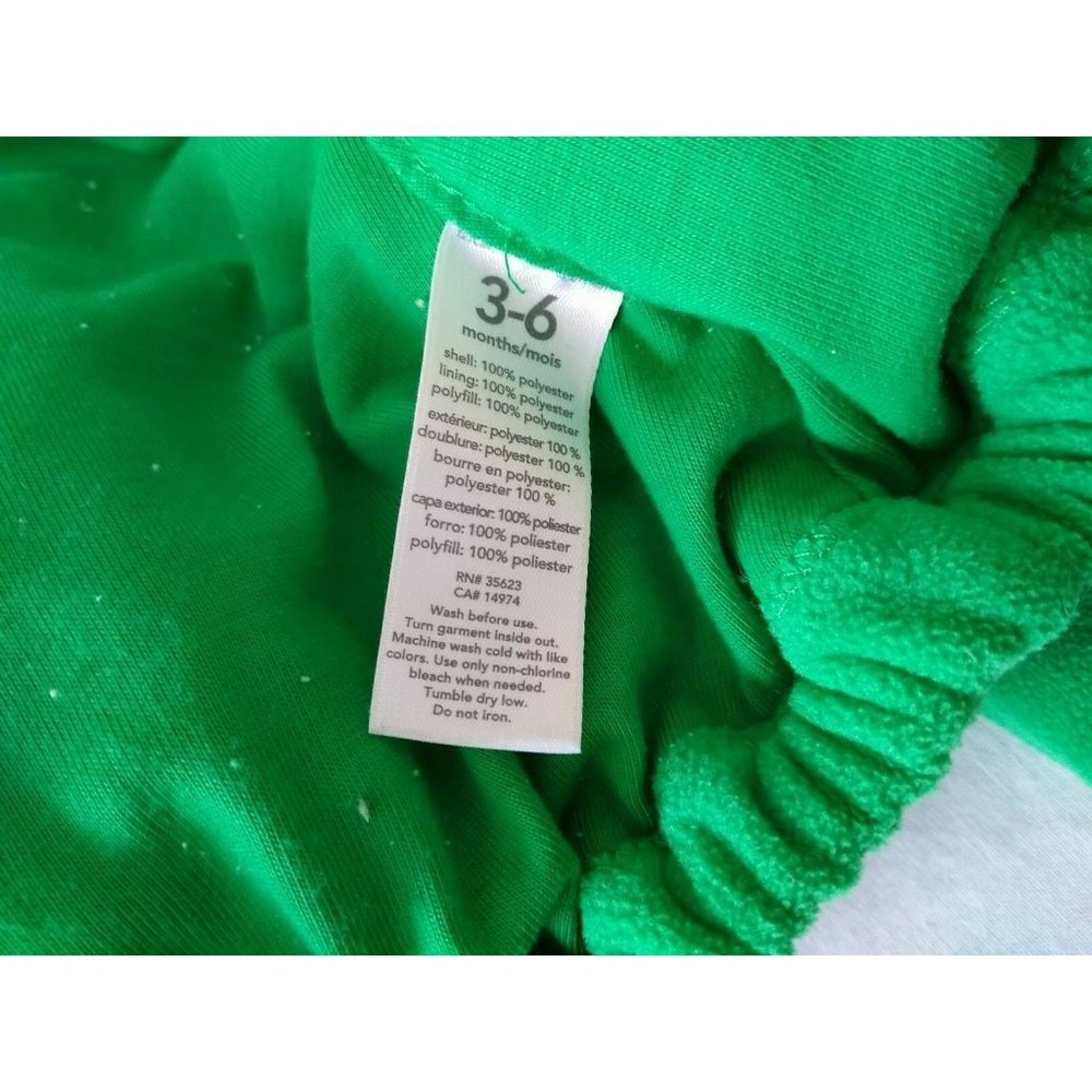 Carter's Dinosaur Dino Costume 3-6 months Green Halloween Plush Set Dragon - Picture 4 of 5